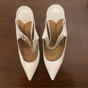 White Embellished Women's Heels